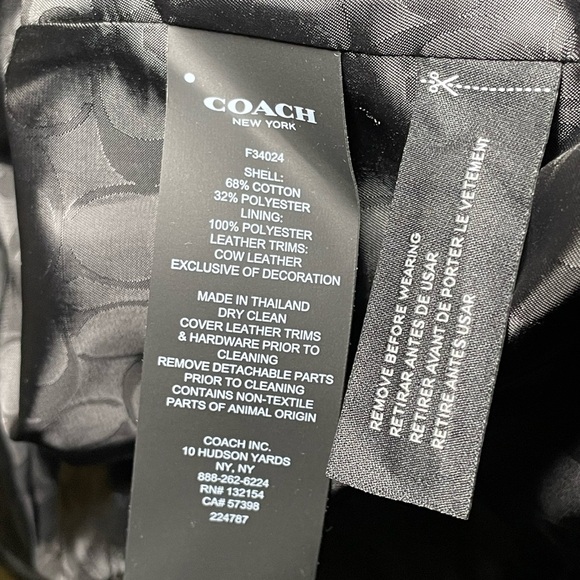 Coach Cherry Red trench-coat  size Large - Picture 9 of 9